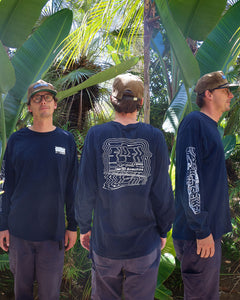 SLUSH "DISTORTION" LONGSLEEVE T-SHIRT - NAVY