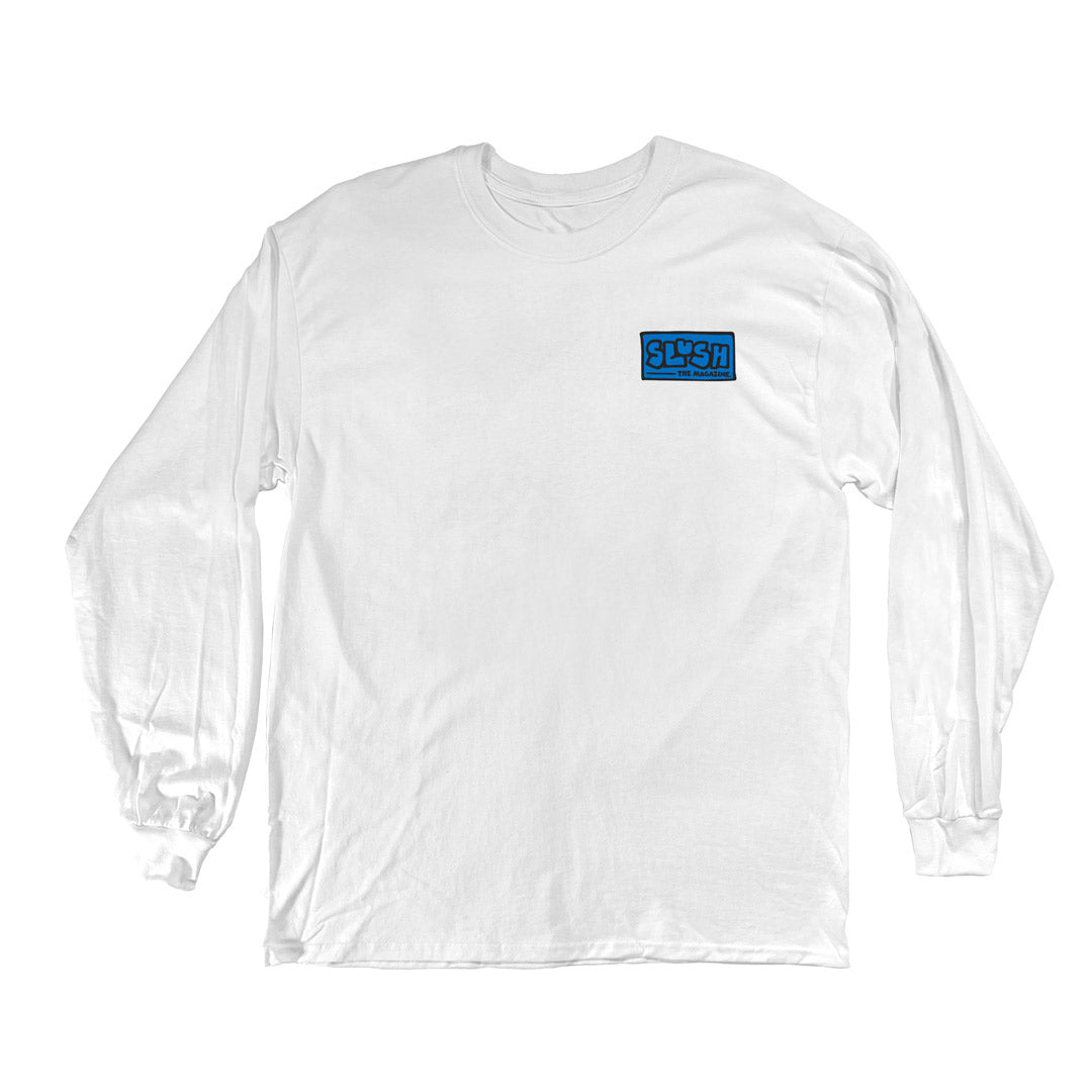 SLUSH LONG SLEEVE BUBBLE TEE - WHITE