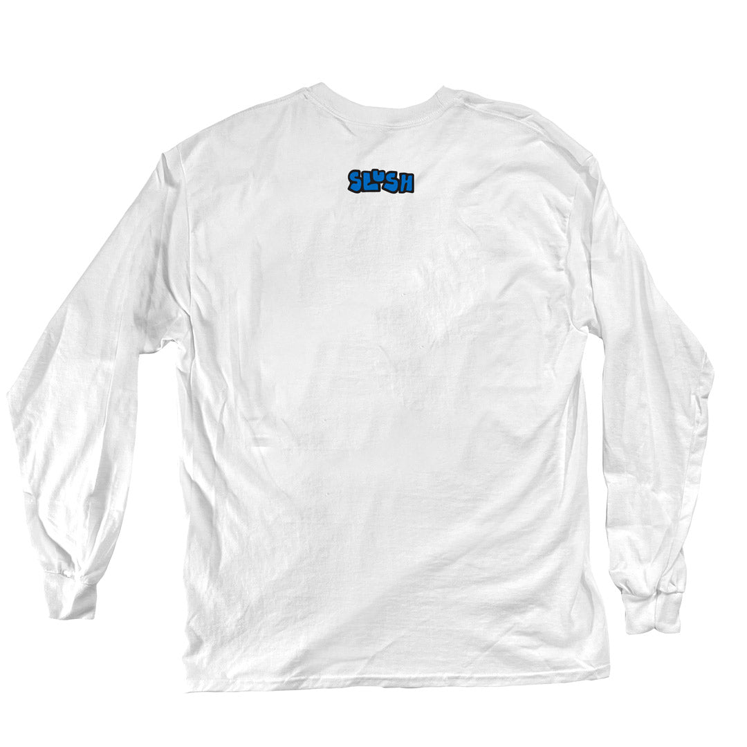 SLUSH LONG SLEEVE BUBBLE TEE - WHITE